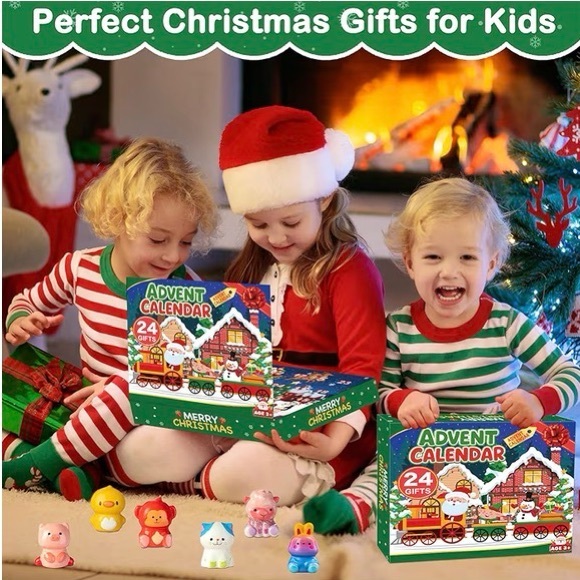 Christmas Advent Calendar with 24 Colorful Animal Toys - Picture 6 of 8